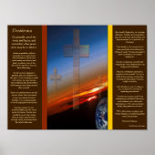 DESIDERATA-Kreuze über der Erde Poster (Vorne)