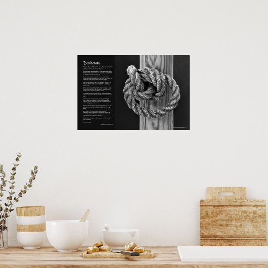 Desiderata - Kunst, Minimalistische Kunst Poster (Küche)