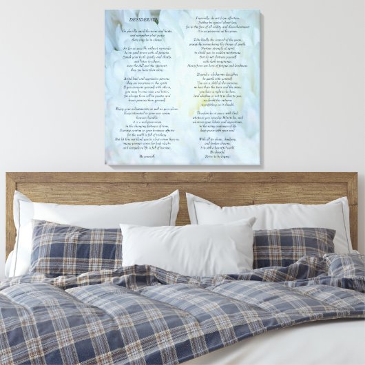 Desiderata Leinwanddruck (Insitu (Schlafzimmer))