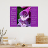 Desiderata - Lila Foxglove Poster (Küche)