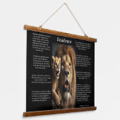 Desiderata: Löwenliche Uhr Wandteppich Mit Holzrahmen (Gewinkelt)