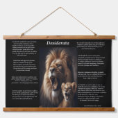 Desiderata: Löwenschutz Wandteppich Mit Holzrahmen (Vorne)