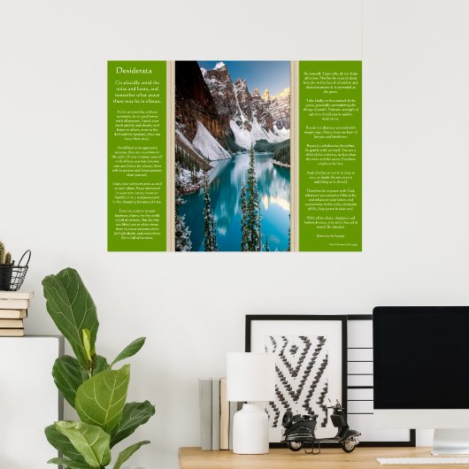 Desiderata Majestic Mountain View Poster (Heimbüro)