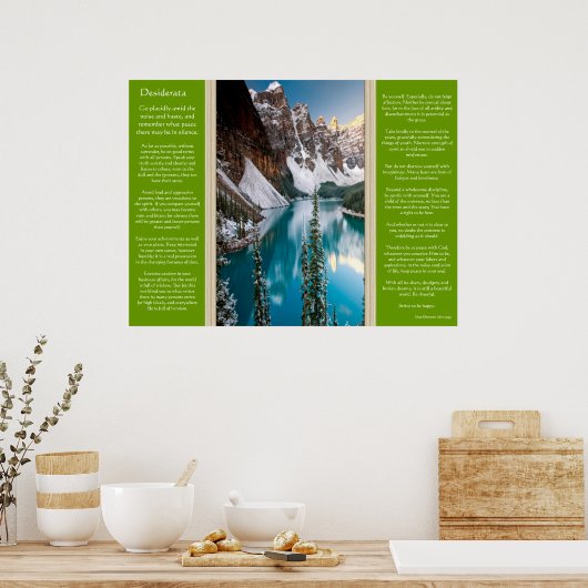 Desiderata Majestic Mountain View Poster (Küche)