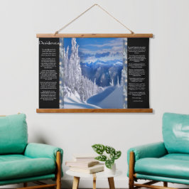 Desiderata Majestic Snow Top Mountain View Wandteppich Mit Holzrahmen