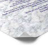 Desiderata Marble Poster (Ecke)