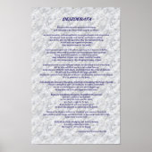 Desiderata Marble Poster (Vorne)