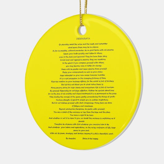 DESIDERATA MAX ERHMANN KERAMIK ORNAMENT (Links)