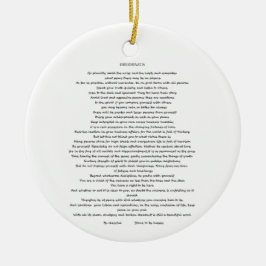 DESIDERATA MAX ERHMANN ORNANATION KERAMIK ORNAMENT