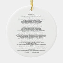 DESIDERATA MAX ERHMANN ORNANATION KERAMIK ORNAMENT