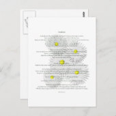 Desiderata mit Daisies Postkarte (Vorne/Hinten)