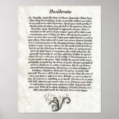 DESIDERATA mit Geblüht Poster (Vorne)