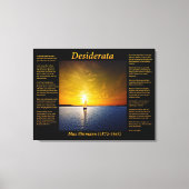 Desiderata mit Sailboat bei Sunset Leinwanddruck (Vorderseite)