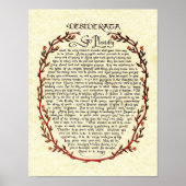 DESIDERATA mit Wreath Trim Poster (Vorne)
