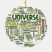 Desiderata-motivierend Gedicht fasst Anhänger ab Keramikornament (Hinten)