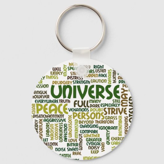 Desiderata Motivierend Gedichtworte Keyring Schlüsselanhänger (Vorderseite)