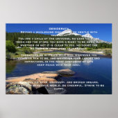 DESIDERATA Mountain Lake Posters Poster (Vorne)