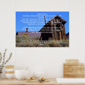 DESIDERATA Mountain Out House Posters Poster (Küche)