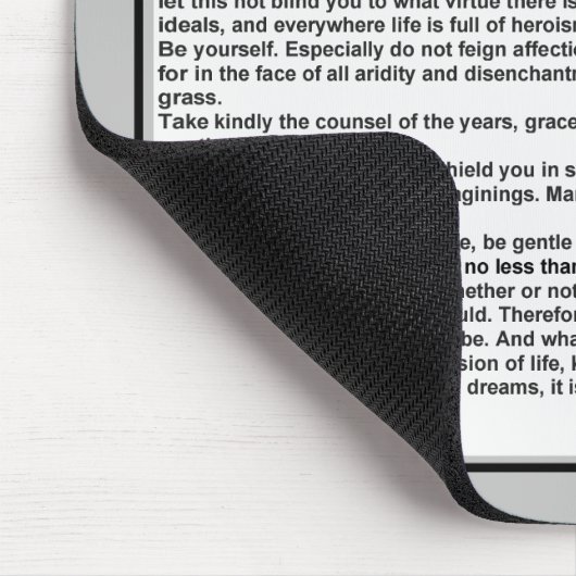DESIDERATA Mouse Pad Mousepad (Ecke)