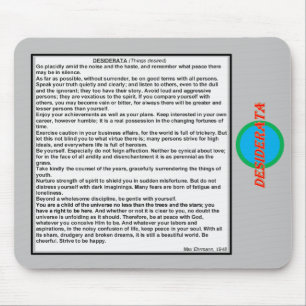 DESIDERATA Mouse Pad Mousepad