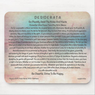 Desiderata Mousepad Aquarell-Entwurf
