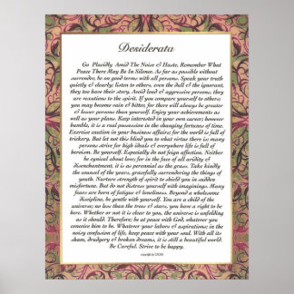 DESIDERATA Multicolor Trim Poster