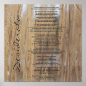 Desiderata Nature Poster (Vorne)