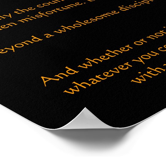 Desiderata Night Howl Posters Poster (Ecke)