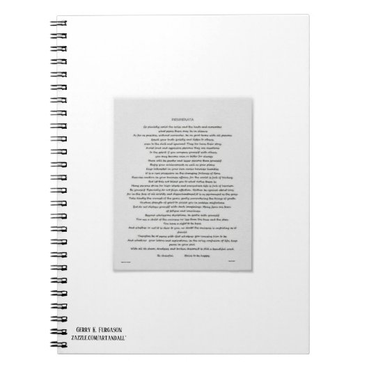 DESIDERATA NOTIZBLOCK (Vorderseite)