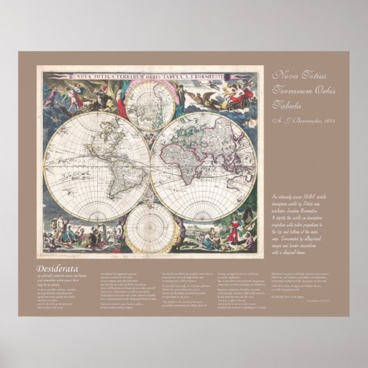 Desiderata - Nova Totius Terrarum Orbis Tabula Poster (Vorne)