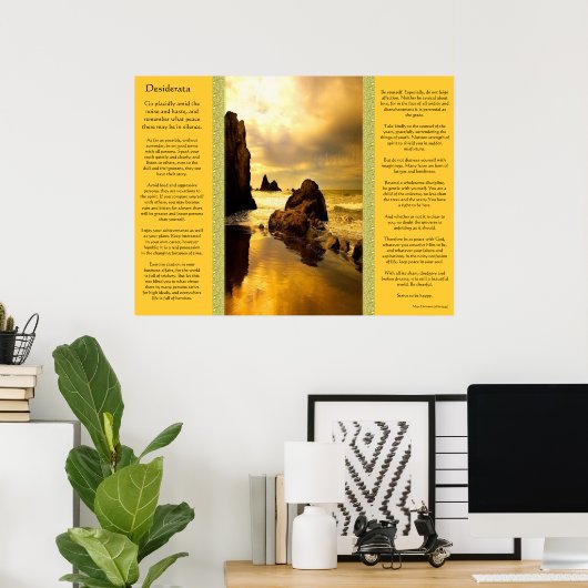 Desiderata Ocean Rock Posters Poster (Heimbüro)
