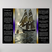 Desiderata Ocean Sail Boat Poster (Vorne)