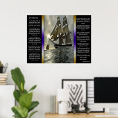 Desiderata Ocean Sail Boat Poster (Heimbüro)