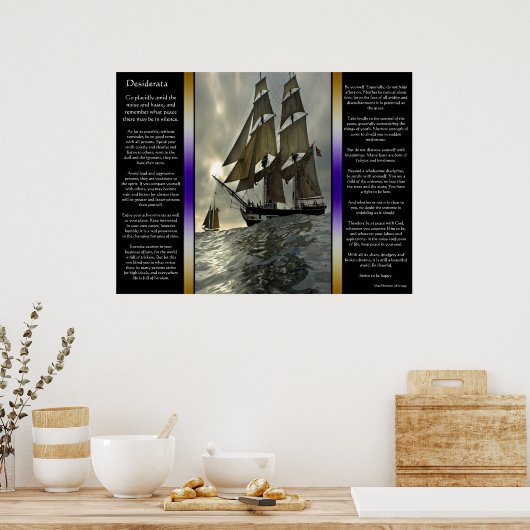 Desiderata Ocean Sail Boat Poster (Küche)