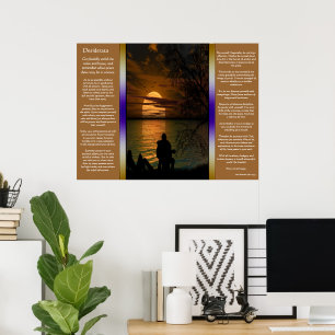 Desiderata Ocean Silhouette Poster