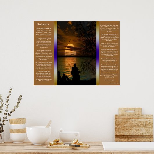 Desiderata Ocean Silhouette Poster (Küche)