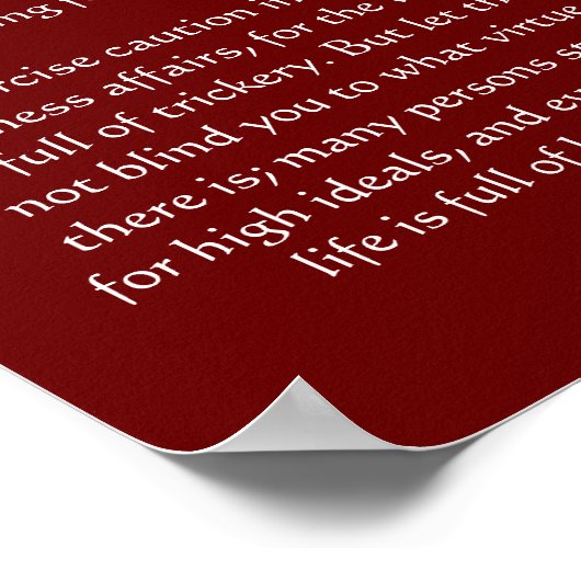 Desiderata Ocean Sky Scape Posters Poster (Ecke)