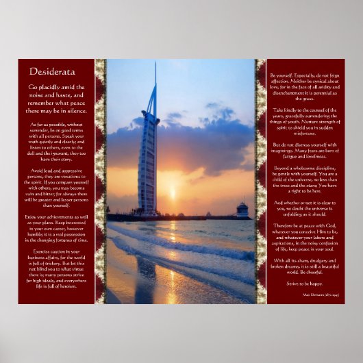 Desiderata Ocean Sky Scape Posters Poster (Vorne)