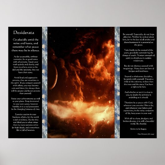 Desiderata Ocean Space Posters Poster (Vorne)