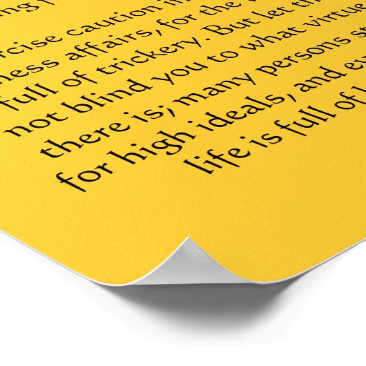 Desiderata Ocean Walkway Posters Poster (Ecke)