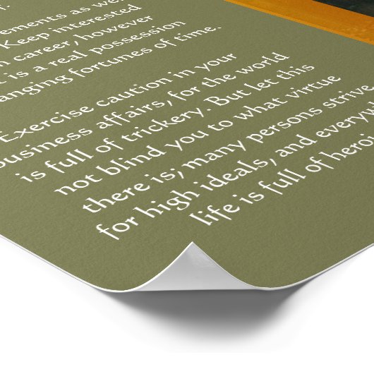 DESIDERATA Old BoatPosters Poster (Ecke)