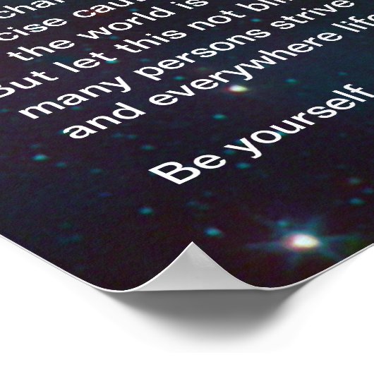 Desiderata on Coronet Galaxy Poster (Ecke)