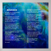 Desiderata on Orion Nebula Poster (Vorne)