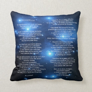 Desiderata on Pleiades Galaxy Kissen
