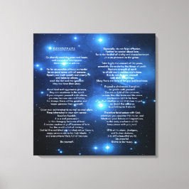 Desiderata on Pleiades Galaxy Leinwanddruck