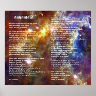 Desiderata on Rosette Galaxy Poster