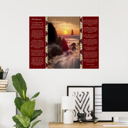Desiderata Orange Ocean Posters Poster (Heimbüro)