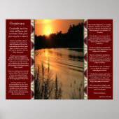 Desiderata Orange SunSet Posters Poster (Vorne)