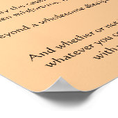 Desiderata orange und grüne kanarische Poster (Ecke)