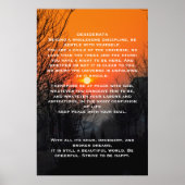DESIDERATA Orange Walkway Posters Poster (Vorne)